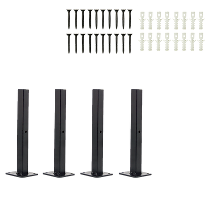 20cm Floating Shelf Brackets Industrial Metal Shelving Supports 4-Pack V63-835491