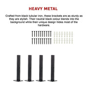 20cm Floating Shelf Brackets Industrial Metal Shelving Supports 4-Pack V63-835491