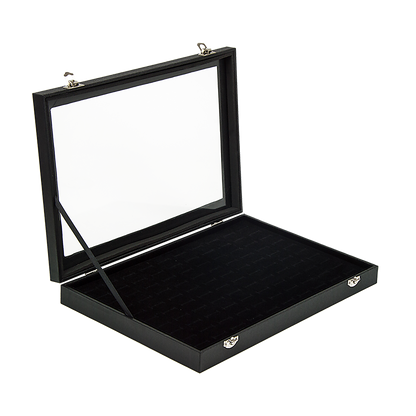 100 Slot Earring Ring Holder Jewellery Necklace Display Storage Gift Box Showcase For Organised Collection V63-835501