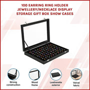 100 Slot Earring Ring Holder Jewellery Necklace Display Storage Gift Box Showcase For Organised Collection V63-835501