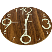Glow In Dark Wall Clock Luminous Quartz Quiet Wooden Home Decor 30cm V63-835511
