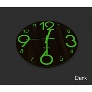Glow In Dark Wall Clock Luminous Quartz Quiet Wooden Home Decor 30cm V63-835511