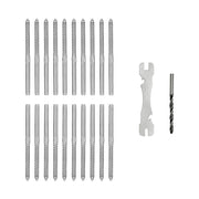 Stainless Steel DIY Rope Balustrade Kit 3.2mm Swage 2 x Lag Screw Term - 10 pack V63-835531