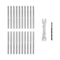 Stainless Steel DIY Rope Balustrade Kit 3.2mm Swage 2 x Lag Screw Term - 10 pack V63-835531