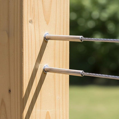 Stainless Steel DIY Rope Balustrade Kit 3.2mm Swage 2 x Lag Screw Term - 10 pack V63-835531
