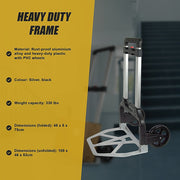 150KG Portable Cart Folding Dolly Push Truck Hand Collapsible Luggage Trolley