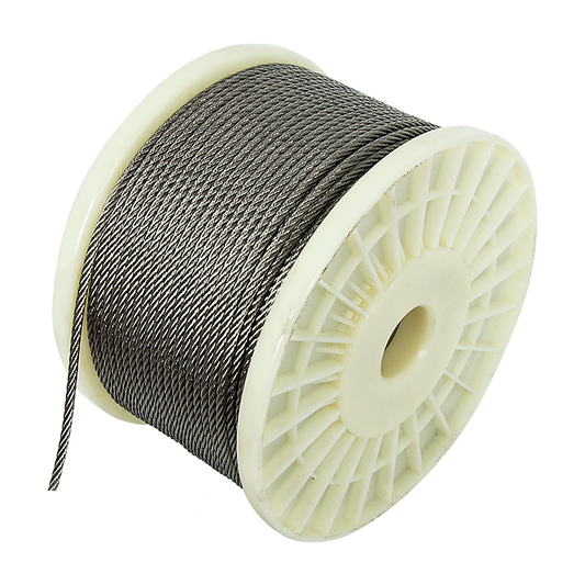 50M 316 Marine Stainless Steel Wire Rope Cable Decking Balustrade Rigging 7x19 4mm V63-835551