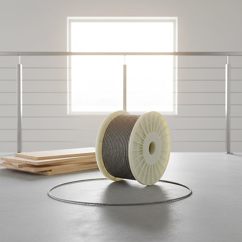 50M 316 Marine Stainless Steel Wire Rope Cable Decking Balustrade Rigging 7x19 4mm V63-835551