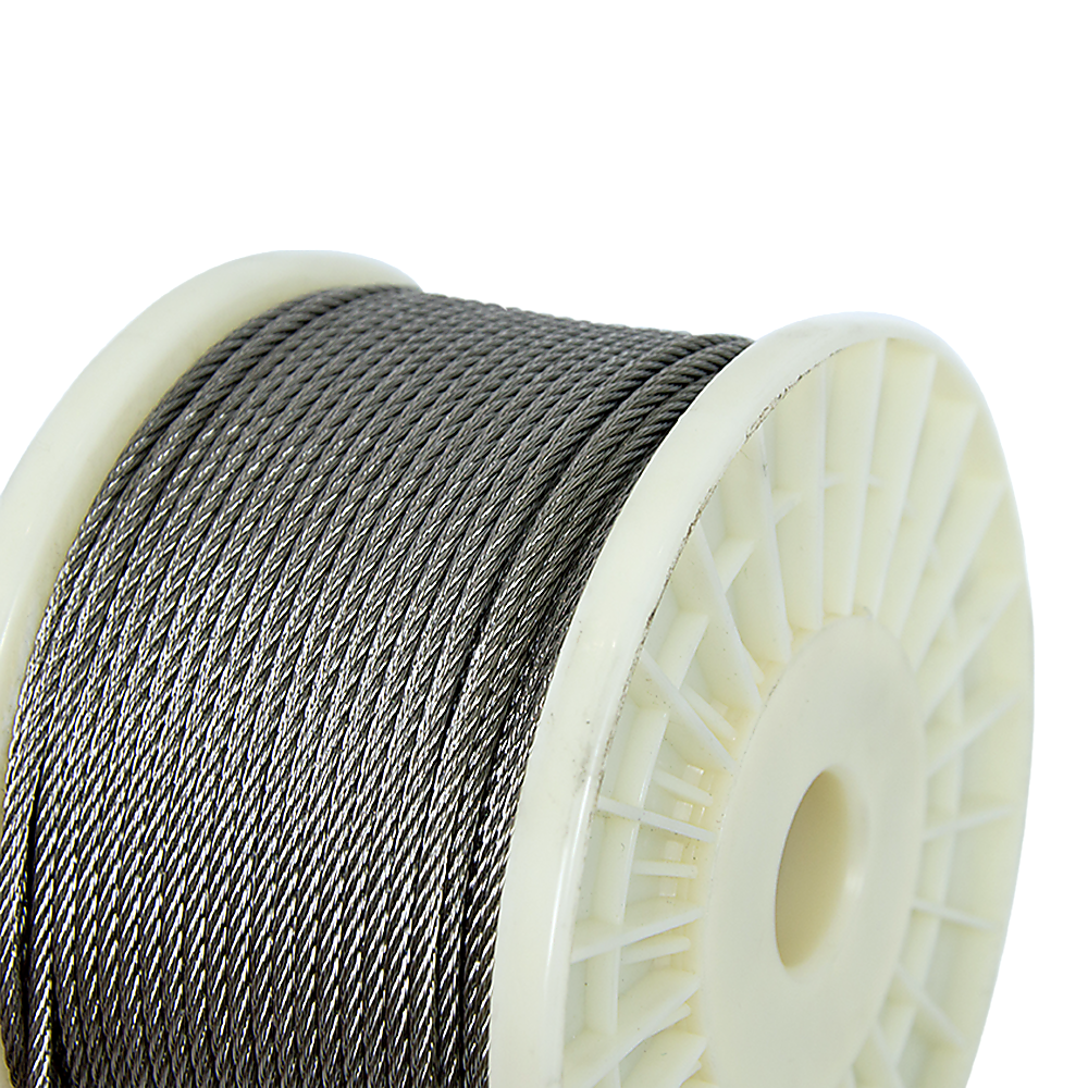 50M 316 Marine Stainless Steel Wire Rope Cable Decking Balustrade Rigging 7x19 4mm V63-835551