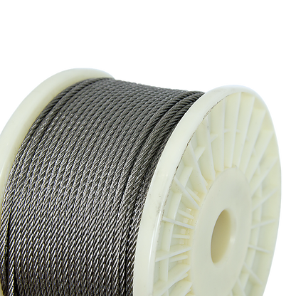 50M 316 Marine Stainless Steel Wire Rope Cable Decking Balustrade Rigging 7x19 4mm V63-835551