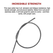 50M 316 Marine Stainless Steel Wire Rope Cable Decking Balustrade Rigging 7x19 4mm V63-835551