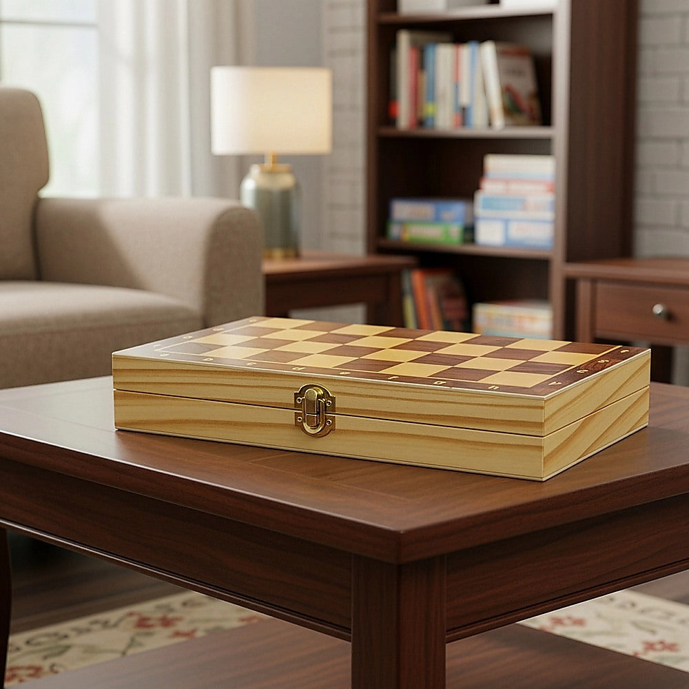 Chess Board Games Folding Large Chess Wooden Chessboard Set Wood Toy Gift V63-835571
