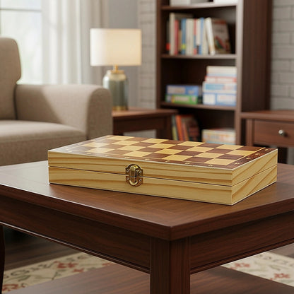 Chess Board Games Folding Large Chess Wooden Chessboard Set Wood Toy Gift V63-835571