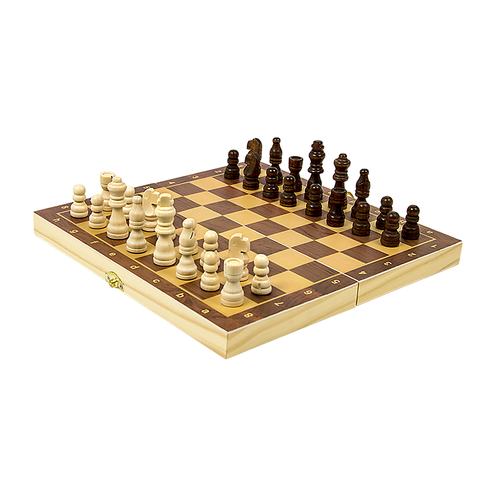 Chess Board Games Folding Large Chess Wooden Chessboard Set Wood Toy Gift V63-835571