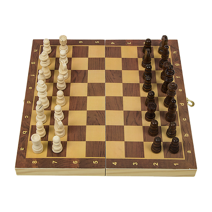 Chess Board Games Folding Large Chess Wooden Chessboard Set Wood Toy Gift V63-835571