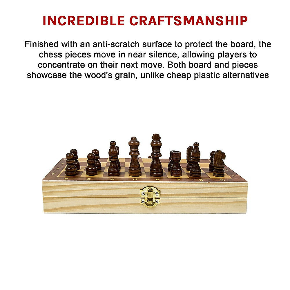 Chess Board Games Folding Large Chess Wooden Chessboard Set Wood Toy Gift V63-835571