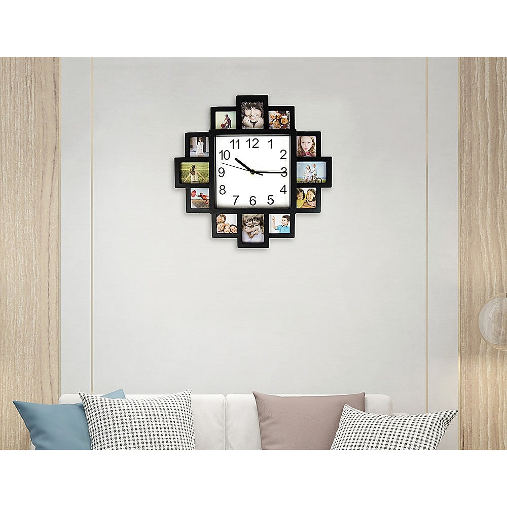Photo Frame Clock Picture Collage 12Picture Display Photowall V63-835581