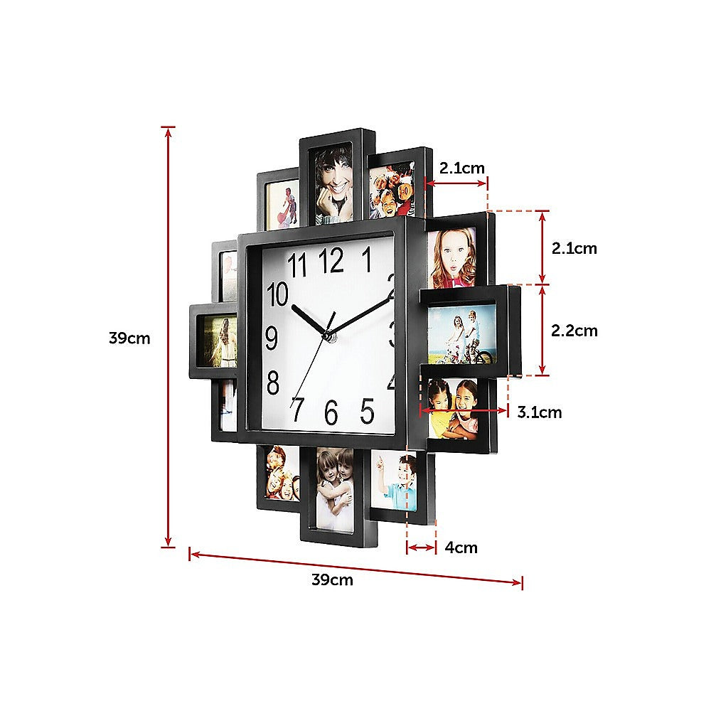 Photo Frame Clock Picture Collage 12Picture Display Photowall V63-835581
