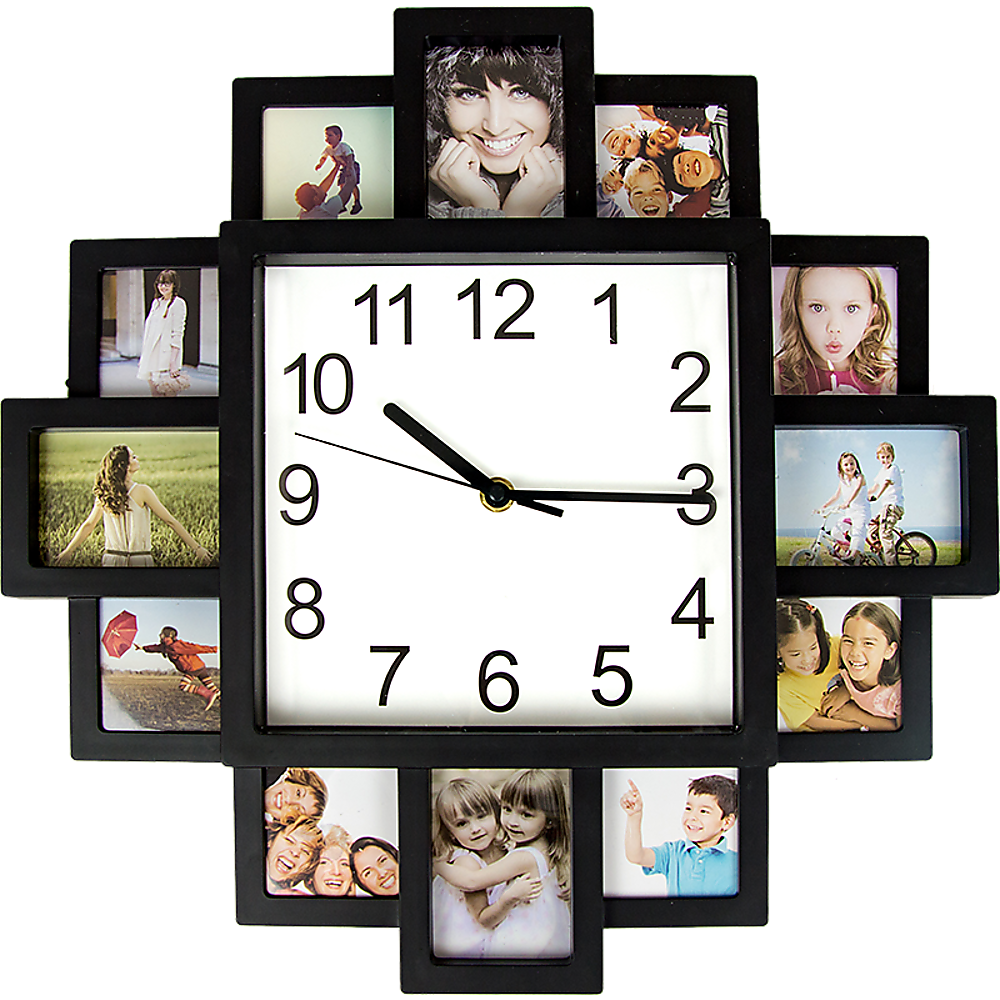 Photo Frame Clock Picture Collage 12Picture Display Photowall V63-835581