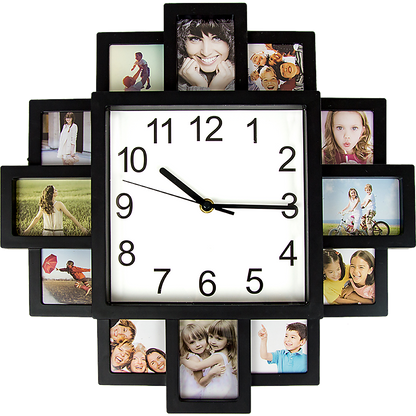 Photo Frame Clock Picture Collage 12Picture Display Photowall V63-835581