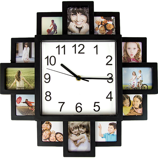 Photo Frame Clock Picture Collage 12Picture Display Photowall V63-835581