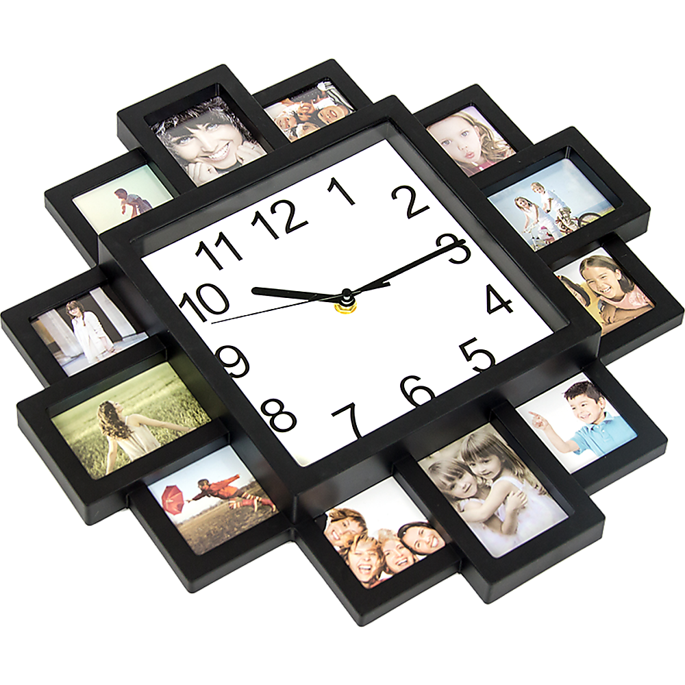 Photo Frame Clock Picture Collage 12Picture Display Photowall V63-835581