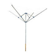 4 Arm Rotary Garden Washing Line Clothes Airer Dryer Outdoor Spike 40m Length V63-835591