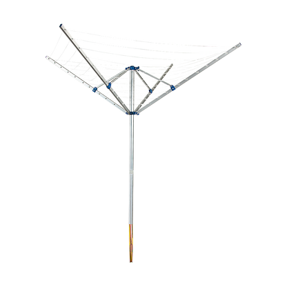 4 Arm Rotary Garden Washing Line Clothes Airer Dryer Outdoor Spike 40m Length V63-835591