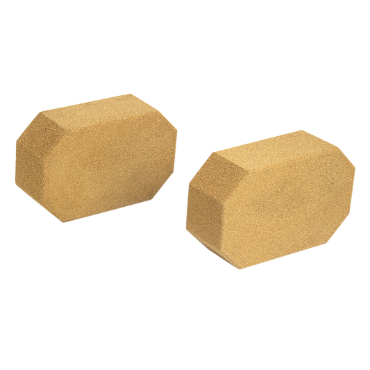 Natural Cork Octagon Yoga Blocks Brick Exercise 2 pcs Set Eco Non-Slip V63-835671