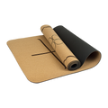 Natural Cork TPE Yoga Mat Sports Eco Friendly Exercise Fitness Gym Pilates V63-835681