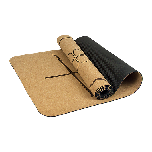 Natural Cork TPE Yoga Mat Sports Eco Friendly Exercise Fitness Gym Pilates V63-835681
