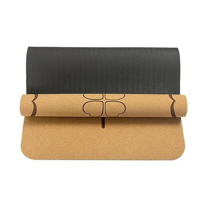 Natural Cork TPE Yoga Mat Sports Eco Friendly Exercise Fitness Gym Pilates V63-835681