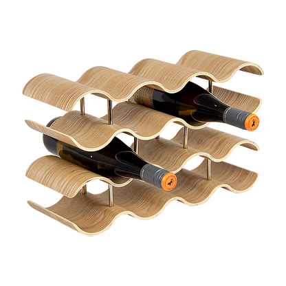 Wooden Wave Wine Rack/Creative Home Grape Wine Holder Shelf Cabinet/Bottle Rack V63-835691