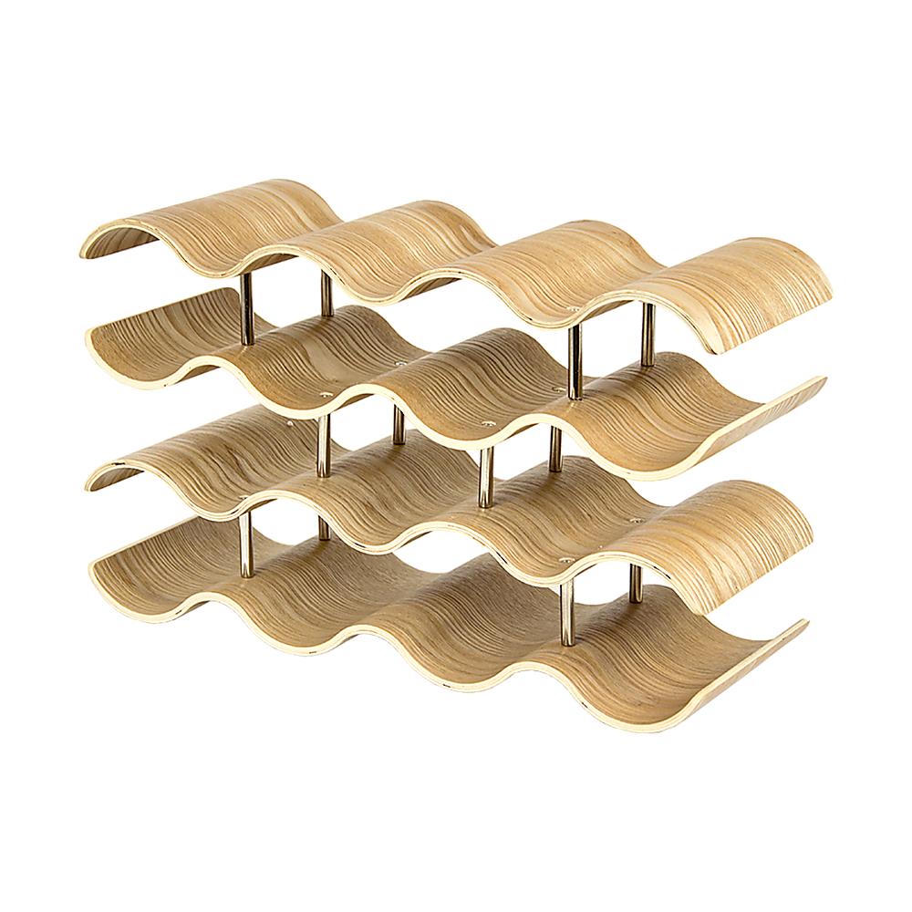 Wooden Wave Wine Rack/Creative Home Grape Wine Holder Shelf Cabinet/Bottle Rack V63-835691
