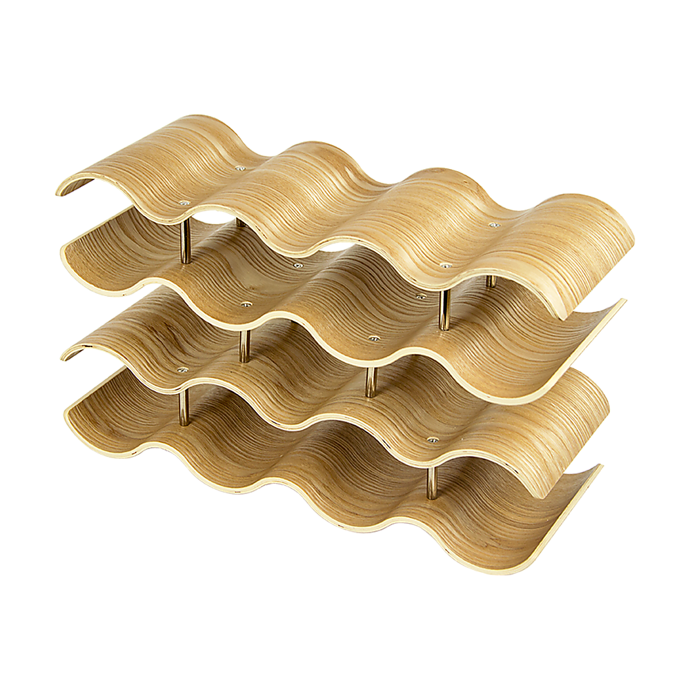 Wooden Wave Wine Rack/Creative Home Grape Wine Holder Shelf Cabinet/Bottle Rack V63-835691