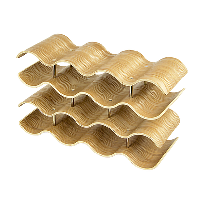 Wooden Wave Wine Rack/Creative Home Grape Wine Holder Shelf Cabinet/Bottle Rack V63-835691