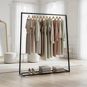 Commercial Clothing Garment Rack Retail Shop Black V63-835721