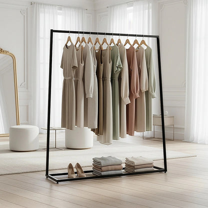 Commercial Clothing Garment Rack Retail Shop Black V63-835721