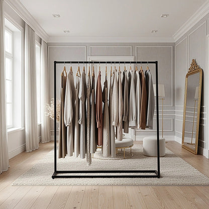 Commercial Clothing Garment Rack Retail Shop Black V63-835721