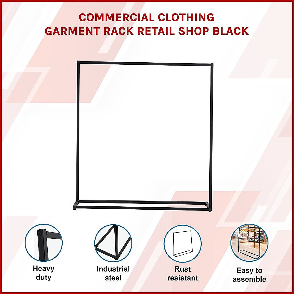 Commercial Clothing Garment Rack Retail Shop Black V63-835721