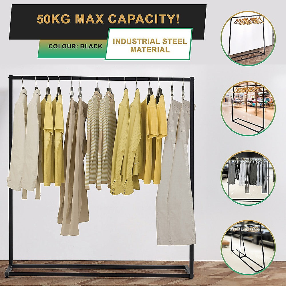 Commercial Clothing Garment Rack Retail Shop Black V63-835721