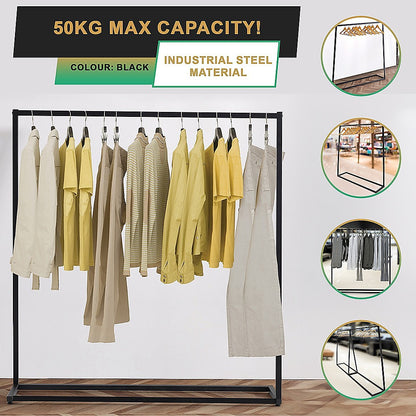 Commercial Clothing Garment Rack Retail Shop Black V63-835721