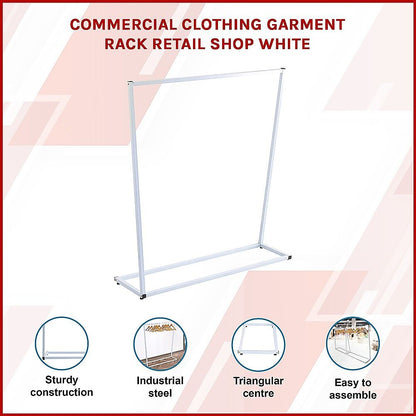 Commercial Clothing Garment Rack Retail Shop White V63-835731
