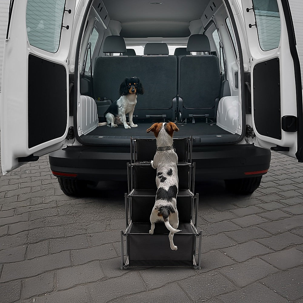 Folding Dog Car Boot Steps Ladder Lightweight Strong Pet Stairs V63-835751