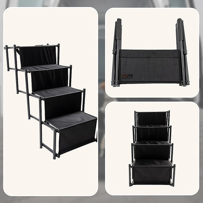Folding Dog Car Boot Steps Ladder Lightweight Strong Pet Stairs V63-835751