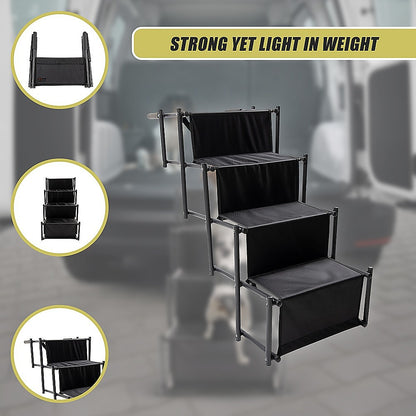 Folding Dog Car Boot Steps Ladder Lightweight Strong Pet Stairs V63-835751
