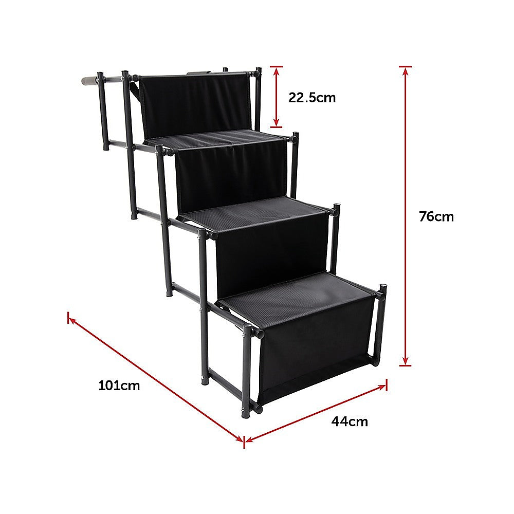 Folding Dog Car Boot Steps Ladder Lightweight Strong Pet Stairs V63-835751