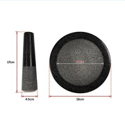 Large Pestle and Mortar Set Durable Granite Stone Spice & Herb Crusher V63-835761