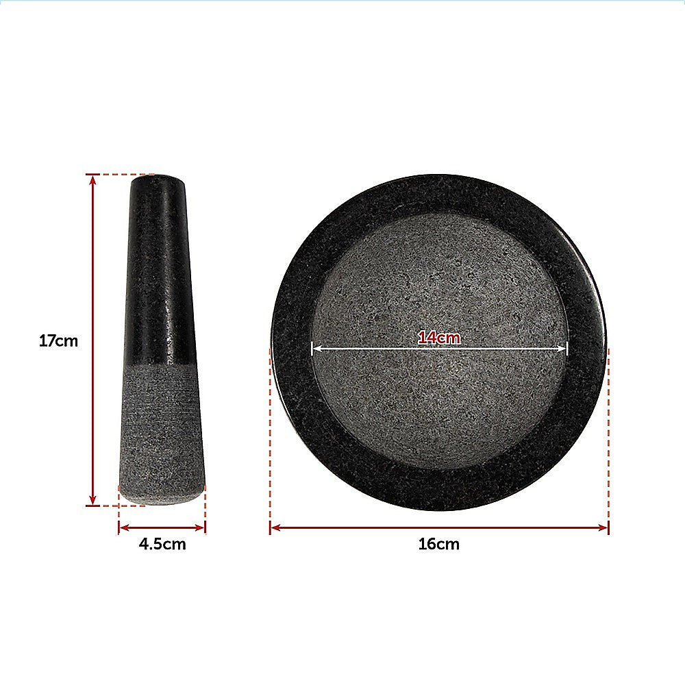 Large Pestle and Mortar Set Durable Granite Stone Spice & Herb Crusher V63-835761