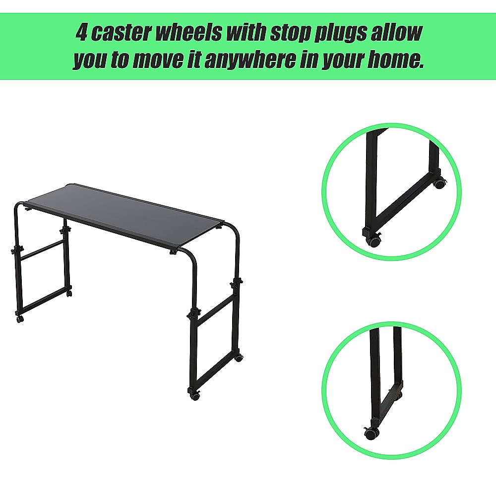 Overbed Table Work Laptop Desk with Wheels V63-835781